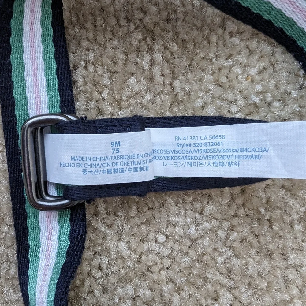 Ralph Lauren Belt Blue Green 9Mo